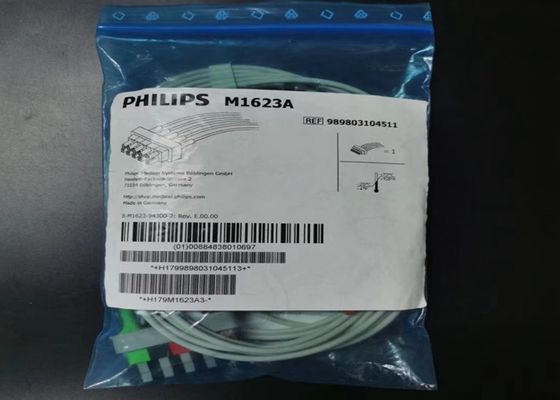 PHILIP M1623A Perlengkapan medis bahan bakar, 5 Timah ECG Kabel 989803104511