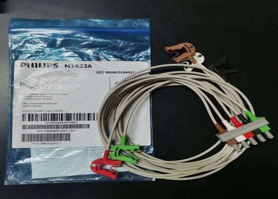 PHILIP M1623A Perlengkapan medis bahan bakar, 5 Timah ECG Kabel 989803104511