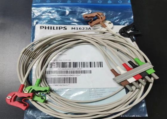 PHILIP M1623A Perlengkapan medis bahan bakar, 5 Timah ECG Kabel 989803104511