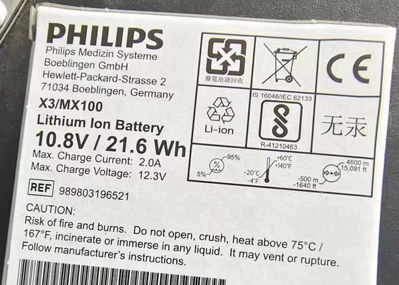 989803196521 Lithium Ion Baterai Isi ulang Untuk Philip IntelliVue Monitor Pasien