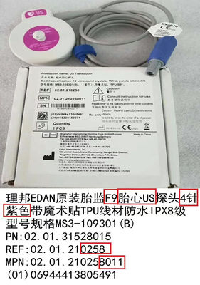 US Transducer Fetal Ultrasound Probe 4 Jarum Waterproof IPX8 MS3-109301