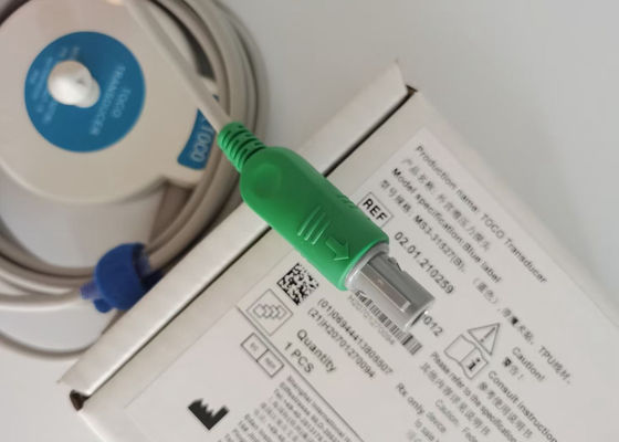 MS3-31527 Toco Transducer Probe 6 Needle Single Slot Blue Ribbon Velcro 2,5m Panjang