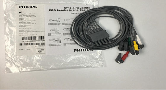 PHLIP Efficia digunakan kembali 5 Lead ECG Kabel IEC Limb Untuk Dewasa