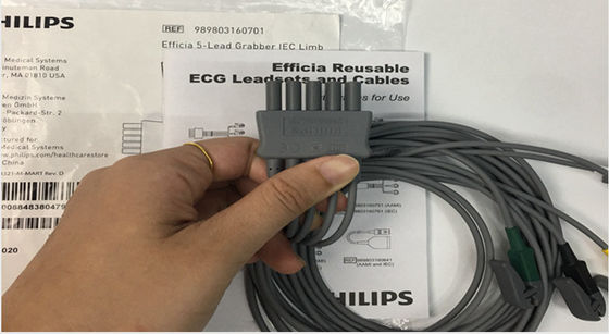 PHLIP Efficia digunakan kembali 5 Lead ECG Kabel IEC Limb Untuk Dewasa