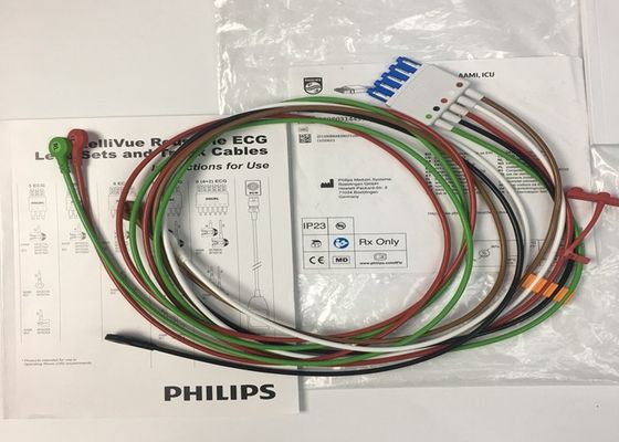 Phlip M1644A Intellivue ECG Kabel 5 Lead Dapat digunakan kembali 989803144991