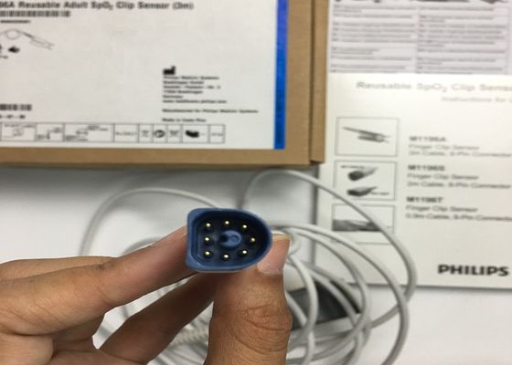 Phlip M1196A EKG suku cadang, sensor jari klip 3M dengan 8 konektor PIN
