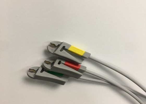 3 Lead ECG Trunk Kabel 2106309-002 Dengan Integrasi Grabber Leadwire 12FT