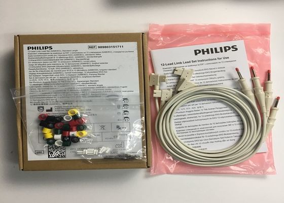 1M 12 Lead EKG Limb Leads 989803151711 Untuk PHLIP TC30 TC50 TC70 Monitor Pasien
