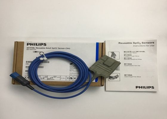 Phlip M1191BL Peralatan medis suku cadang, Sensor SpO2 Dewasa 3M D Bentuk 8 Pin
