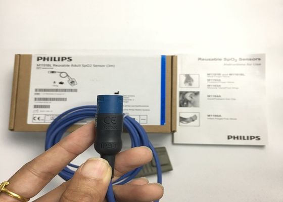Phlip M1191BL Peralatan medis suku cadang, Sensor SpO2 Dewasa 3M D Bentuk 8 Pin