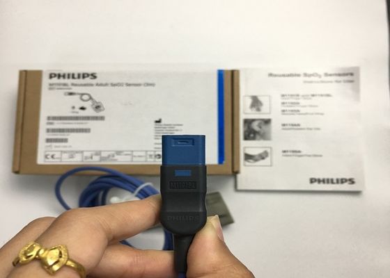 Phlip M1191BL Peralatan medis suku cadang, Sensor SpO2 Dewasa 3M D Bentuk 8 Pin