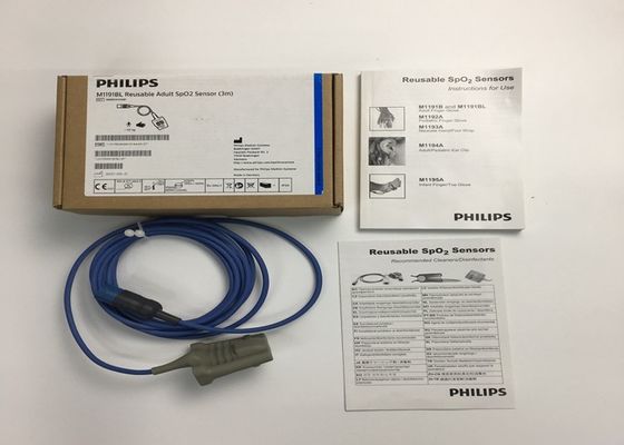 Phlip M1191BL Peralatan medis suku cadang, Sensor SpO2 Dewasa 3M D Bentuk 8 Pin