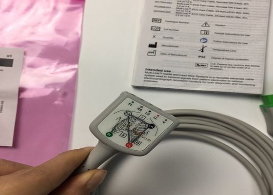 GE Dewasa Multi Link EKG Lead Kabel 3 Lead 5 Lead 3.6M 12ft 2017003-001