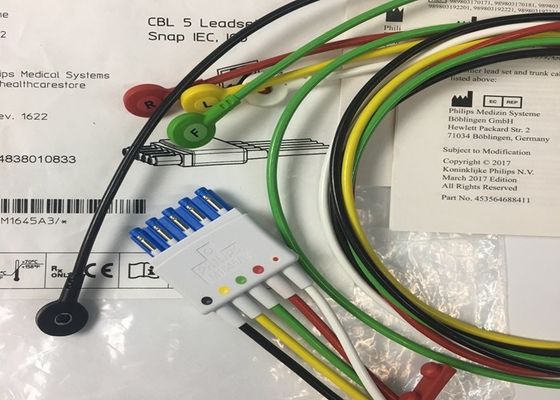M1645A IntelliVue peralatan medis suku cadang kabel 5 Leadset