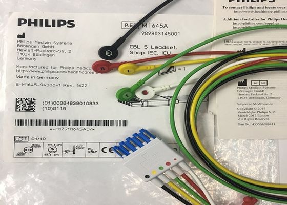 M1645A IntelliVue peralatan medis suku cadang kabel 5 Leadset
