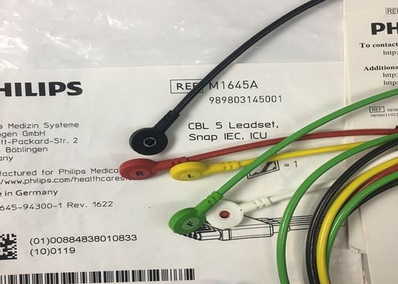 M1645A IntelliVue peralatan medis suku cadang kabel 5 Leadset