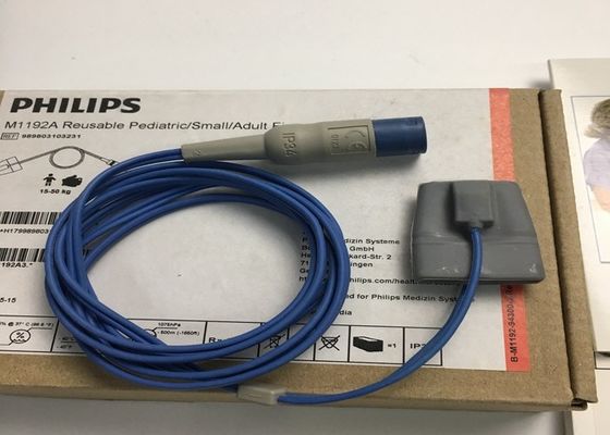 M1192A Sensor SpO2 Jari Kecil yang Dapat Digunakan untuk Anak-anak Dewasa Bentuk D 8 Pin 1.5M