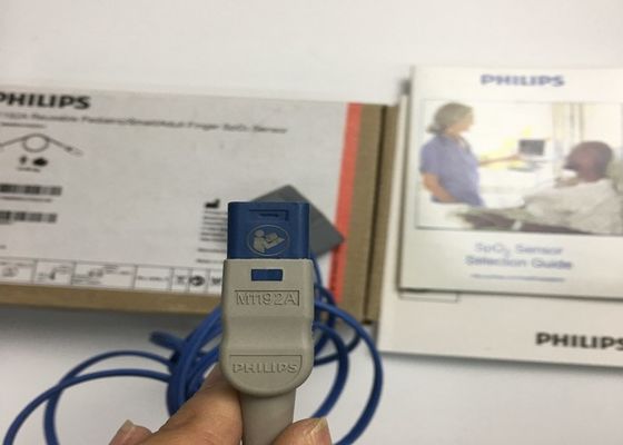 M1192A Sensor SpO2 Jari Kecil yang Dapat Digunakan untuk Anak-anak Dewasa Bentuk D 8 Pin 1.5M