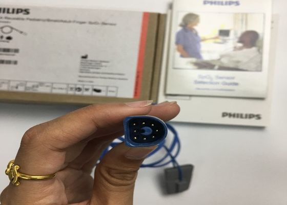 M1192A Sensor SpO2 Jari Kecil yang Dapat Digunakan untuk Anak-anak Dewasa Bentuk D 8 Pin 1.5M