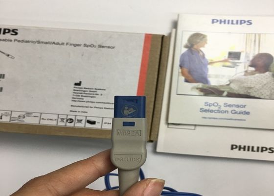 M1192A Sensor SpO2 Jari Kecil yang Dapat Digunakan untuk Anak-anak Dewasa Bentuk D 8 Pin 1.5M