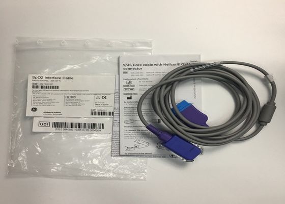 SpO2 Antarmuka Peralatan Medis Bagian Cadang Kabel 3M 10ft 2021406-001
