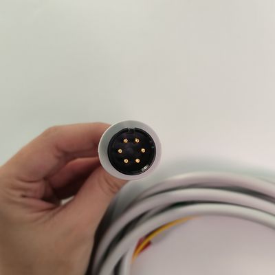 BJ-753P NIHON KOHDEN Konduktivitas Jantung Kawat Hitam Kepala Bulat 6 Pin Tiga Lead European Standard Button
