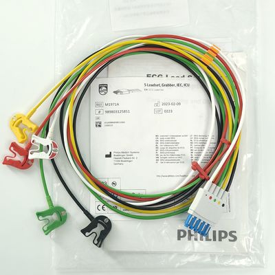 PHILIP Monitor Pasien Perangkat Medis Konsumsi CBL 5 Leadset Grabber IEC ICU REF M1971A 989803125851