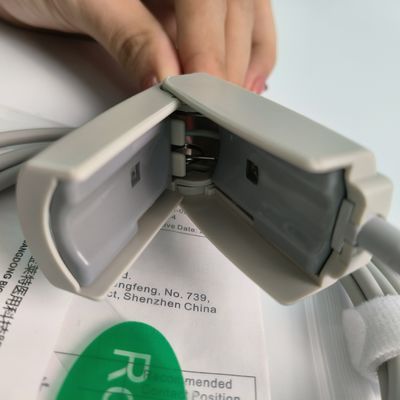 Original Split Adult Finger Clip Darah Probe Oksigen Dienkripsi 9 Pin DB9 Trapezoidal PN 15-100-0013