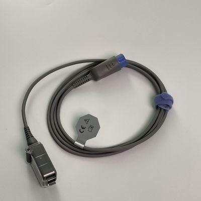 REF SHEC3 Kabel Ekstensi Oksigen Darah 2M Kepala Bunder Biru Slot Tunggal 7 Pin L 2,0 Meter