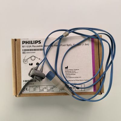 PHILIP Original M1193A Sensor SpO2 Tangan / Kaki Neonatal yang Dapat Digunakan Lagi (1.5M) REF: 989803103241