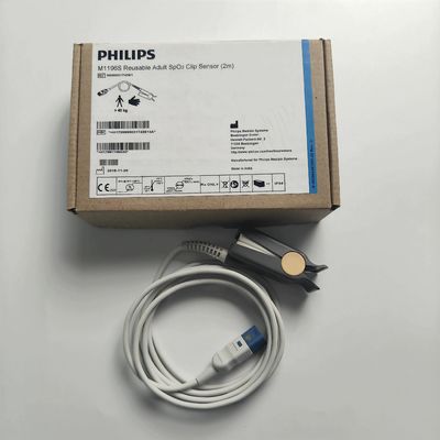 PHILIP Original M1196S Sensor Clip SpO2 Dewasa yang Dapat Digunakan Lagi (2m) REF:989803174381