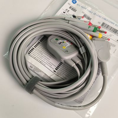 Mesin elektrokardiogram terintegrasi 12 kawat timbal dengan 15 pin standar Eropa IEC kepala pisang 4.0
