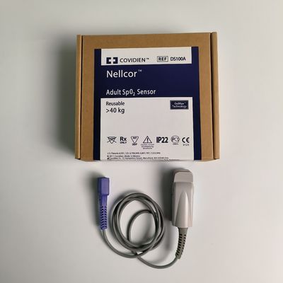COVIDIEN Sensor SpO2 Orang Dewasa Asli Digunakan Lagi &gt; 40kg Teknologi REF:DS100A