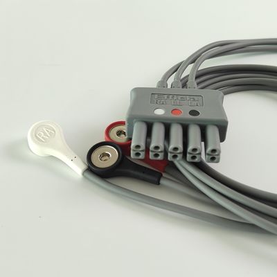 Philip Grey Original 3-Lead Button Branch 1M US Standard RA Putih, LL Merah, LA Hitam Tengah Joint Baris Ganda 989803160671