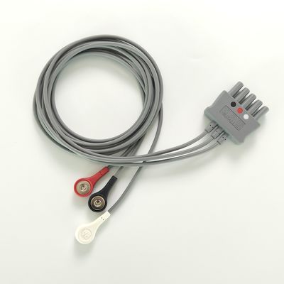 Philip Grey Original 3-Lead Button Branch 1M US Standard RA Putih, LL Merah, LA Hitam Tengah Joint Baris Ganda 989803160671