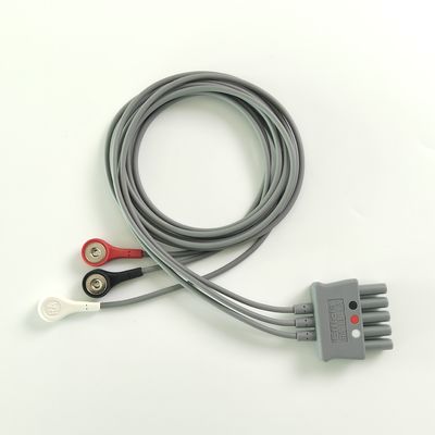 Philip Grey Original 3-Lead Button Branch 1M US Standard RA Putih, LL Merah, LA Hitam Tengah Joint Baris Ganda 989803160671