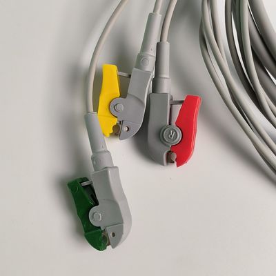 PHILIP Original 3 Lead IEC Leadset Merah, Hijau, Kuning, 2.6 M Machine End Round 12 Jarum PN:989803143171