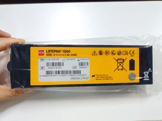 REF:1141-000156 Baterai Peralatan Medis Medtronic LIFEPAK 1000 Baterai Defibrillator 12V 4.5Ah 54Wh