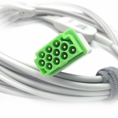 5831398 Leadwire And Trunk Cable ECG 3 Lead Cable Undetachable, Grabber, AHA,4.7M/15 FT