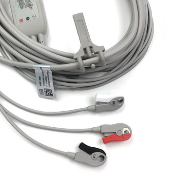 5831398 Leadwire And Trunk Cable ECG 3 Lead Cable Undetachable, Grabber, AHA,4.7M/15 FT