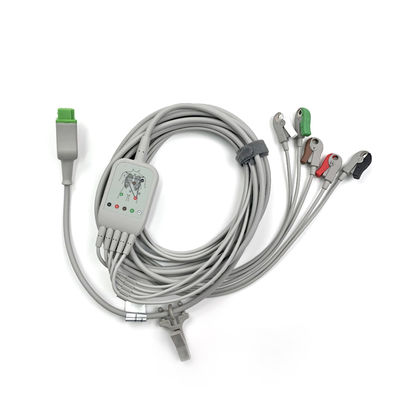 5831400 Leadwire And Trunk Cable ECG 5 Lead Cable Undetachable, Grabber, AHA,4.7M/15 FT
