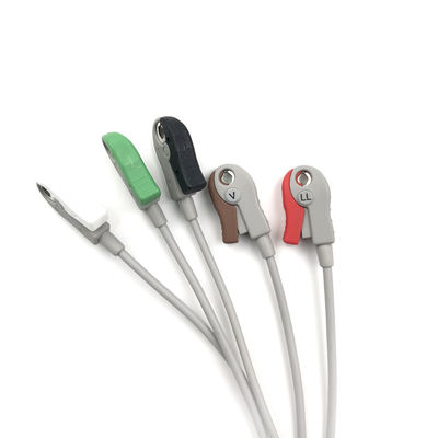 5831400 Leadwire And Trunk Cable ECG 5 Lead Cable Undetachable, Grabber, AHA,4.7M/15 FT