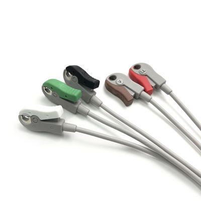 5831400 Leadwire And Trunk Cable ECG 5 Lead Cable Undetachable, Grabber, AHA,4.7M/15 FT