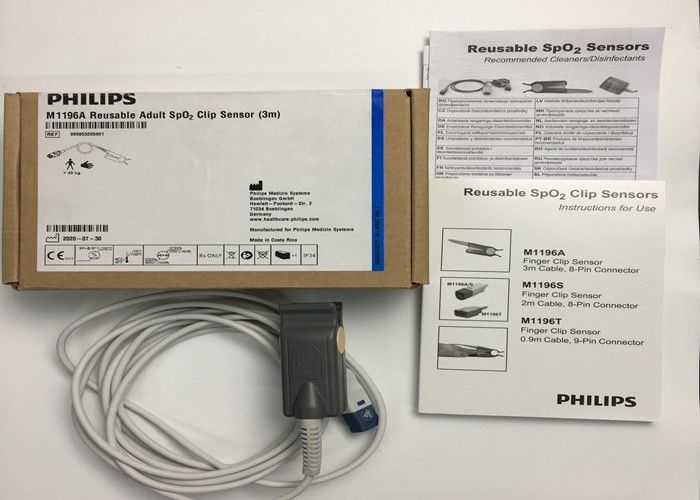 Phlip M1196A EKG suku cadang, sensor jari klip 3M dengan 8 konektor PIN