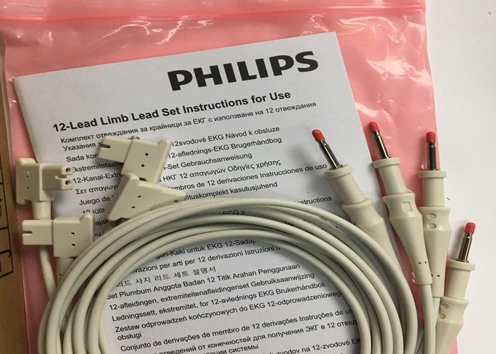 1M 12 Lead EKG Limb Leads 989803151711 Untuk PHLIP TC30 TC50 TC70 Monitor Pasien