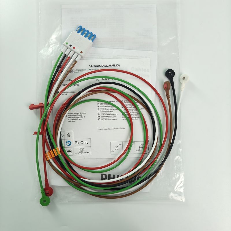 989803144991 Monitor Pasien Aksesoris PHILIP CBL 5 Leadset Snap AAMI ICU REF M1644A