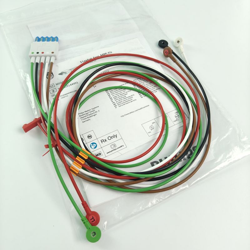 PHILIP Monitor Pasien Perangkat Medis Konsumsi CBL 5 Leadset Snap AAMI ICU REF M1644A 989803144991