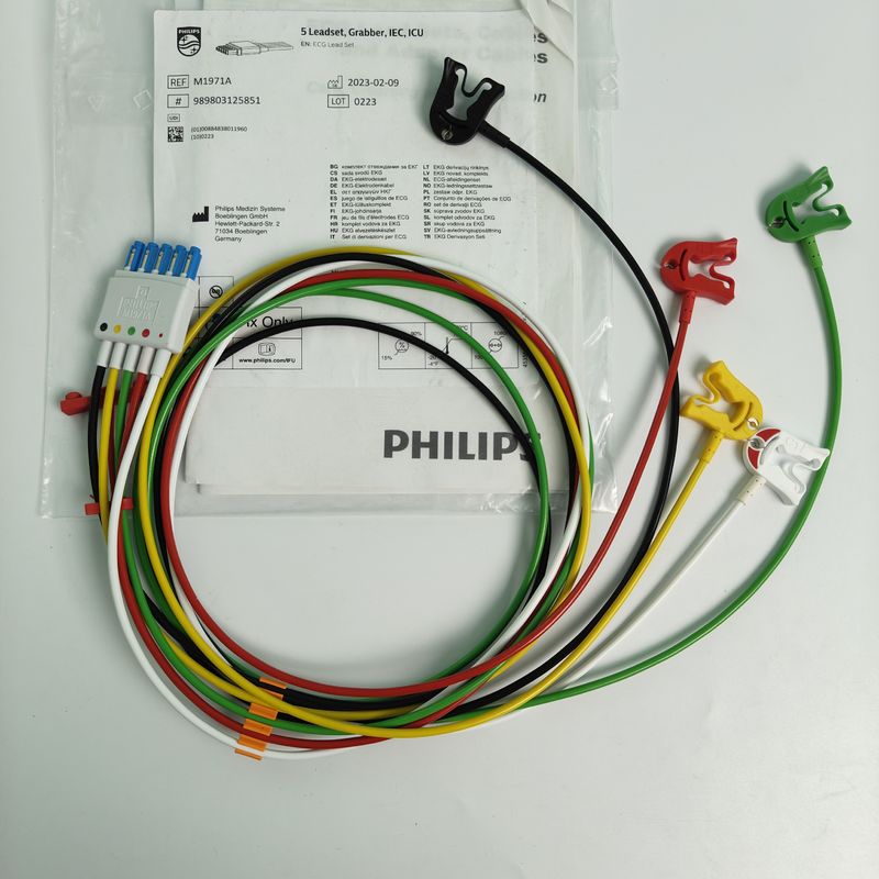 PHILIP Monitor Pasien Perangkat Medis Konsumsi CBL 5 Leadset Grabber IEC ICU REF M1971A 989803125851