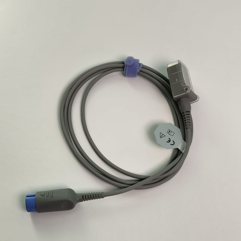 REF SHEC3 Kabel Ekstensi Oksigen Darah 2M Kepala Bunder Biru Slot Tunggal 7 Pin L 2,0 Meter