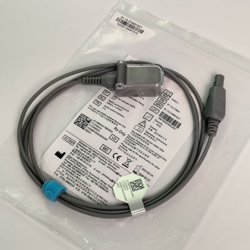 SHEC1 Kabel Ekstensi Probe Oksigen Darah 2M DB9 Adaptor Ke LEMO Colokan 6 Pin Double Slot L2.0m